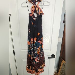 free people cut out floral jumpsuit